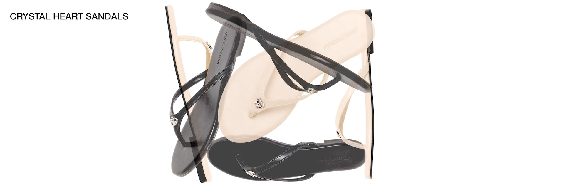 CRYSTAL HEART SANDALS