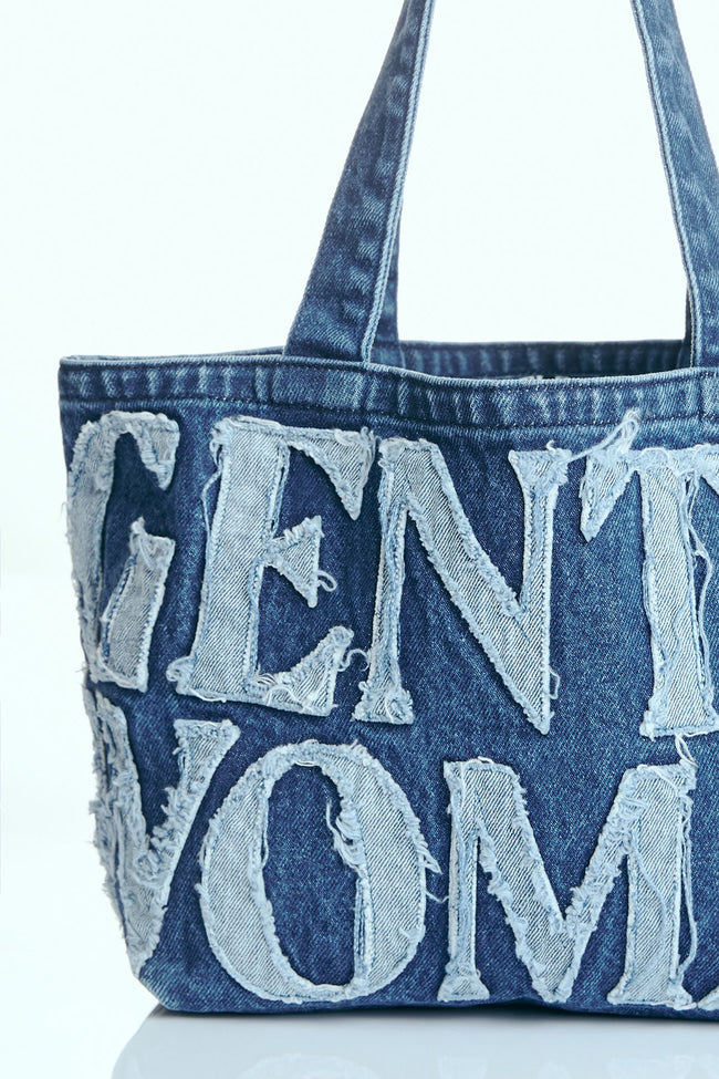 GW Denim Shoulder Tote Bag - GDC018
