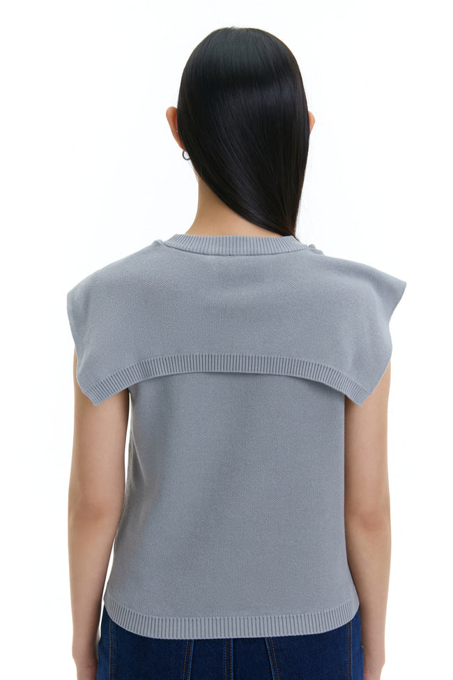 Giant Ribbon Knit Top : Grey - GW22688.2