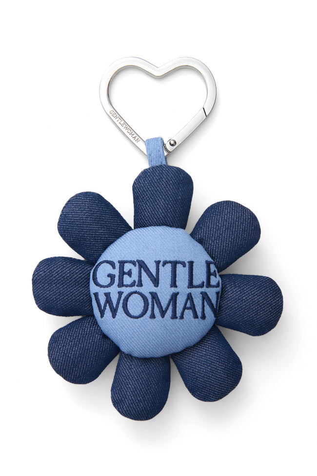 Denim Daisy Heart Keychain - GW23161