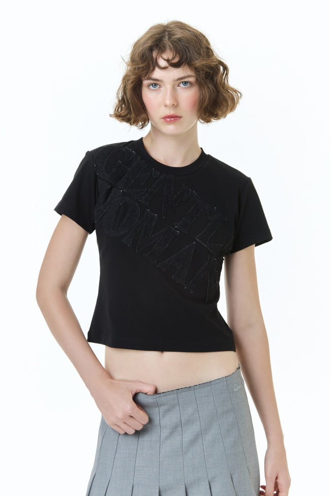 Gentlewoman Denim Logo T-Shirt : BLACK - GW24848