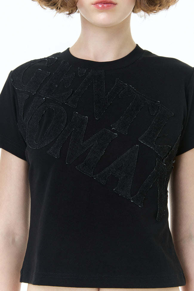 Gentlewoman Denim Logo T-Shirt : BLACK - GW24848