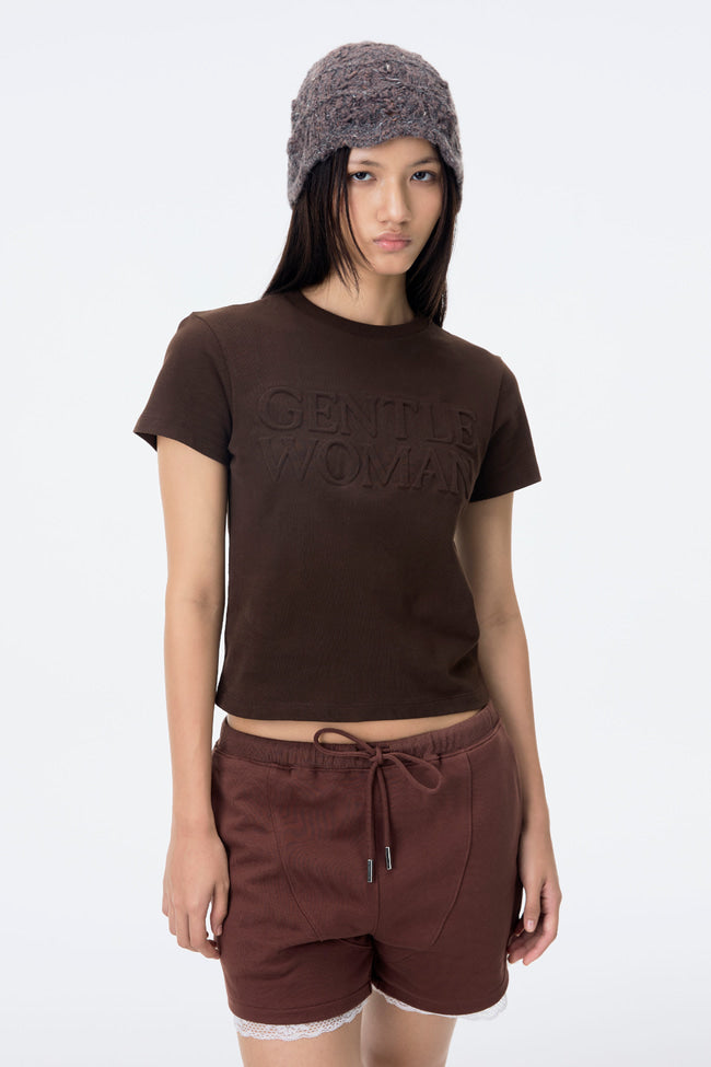 Gentlewoman Embossed Baby Tee : Brown - GW24492
