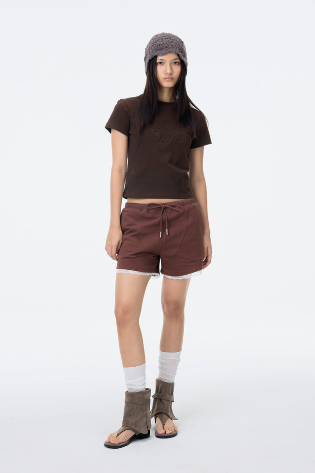 Gentlewoman Embossed Baby Tee : Brown - GW24492