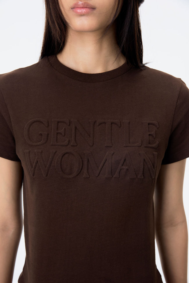 Gentlewoman Embossed Baby Tee : Brown - GW24492