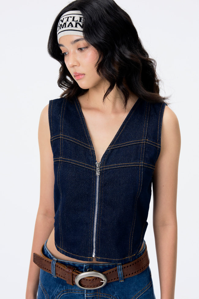 The Next Chapter Denim Vest - GW24486