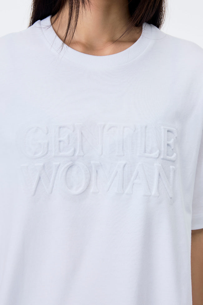 Gentlewoman Embossed Oversized Tee : White - GW24494