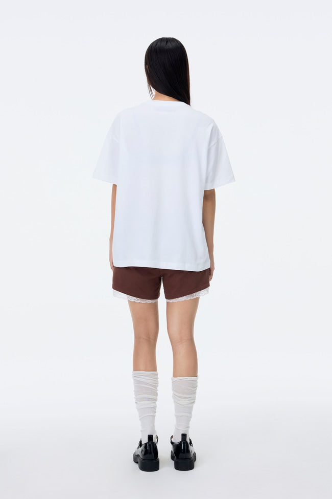 Gentlewoman Embossed Oversized Tee : White - GW24494