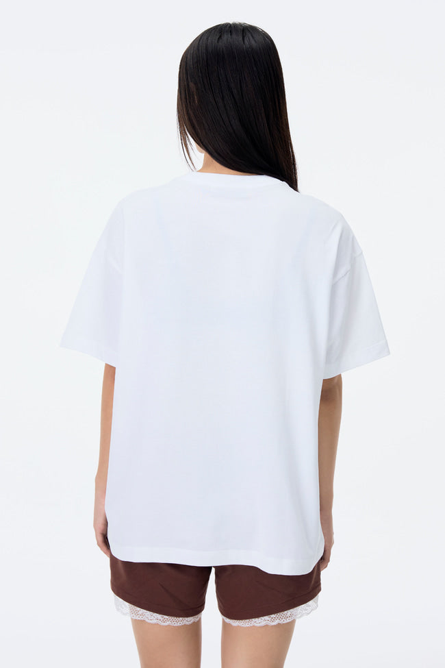 Gentlewoman Embossed Oversized Tee : White - GW24494
