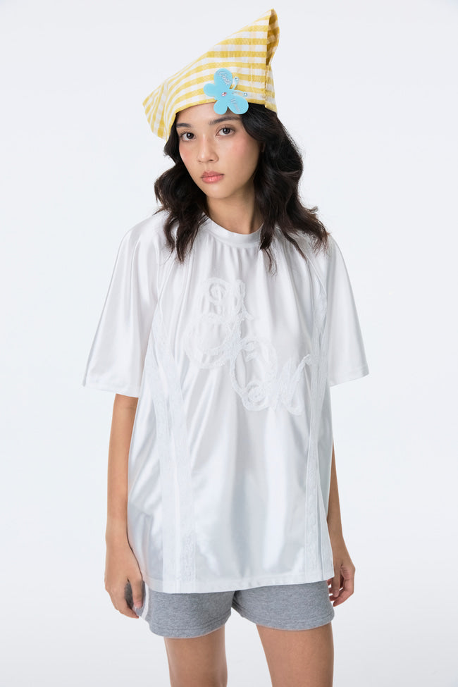 Moonlit Satin Oversized T-Shirt - GW24530