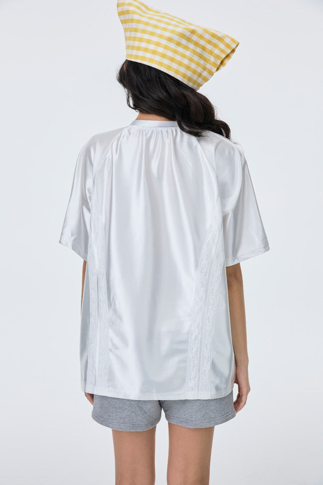 Moonlit Satin Oversized T-Shirt - GW24530