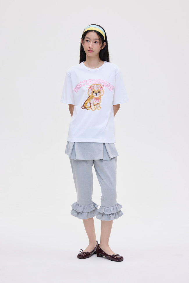 Ribbon Puppy Bead T-Shirt - GW26465