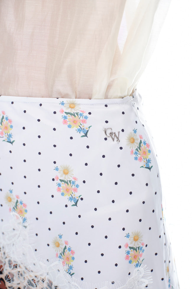 Dust and Bloom Lace Midi Skirt - GW26222