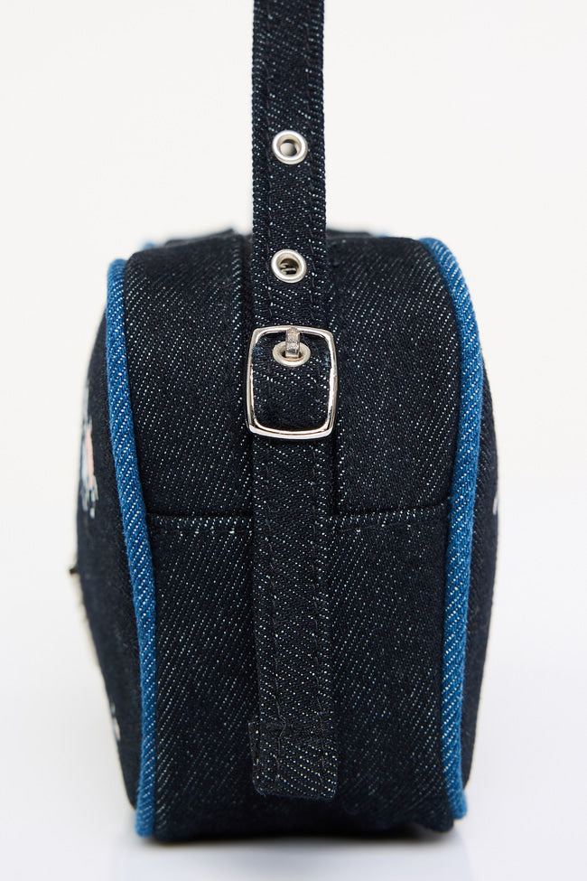 Denim Blossom Shoulder Bag - GW26695