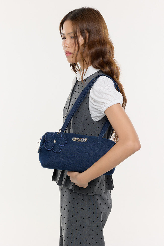 Denim Petal Shoulder Bag - GW26693