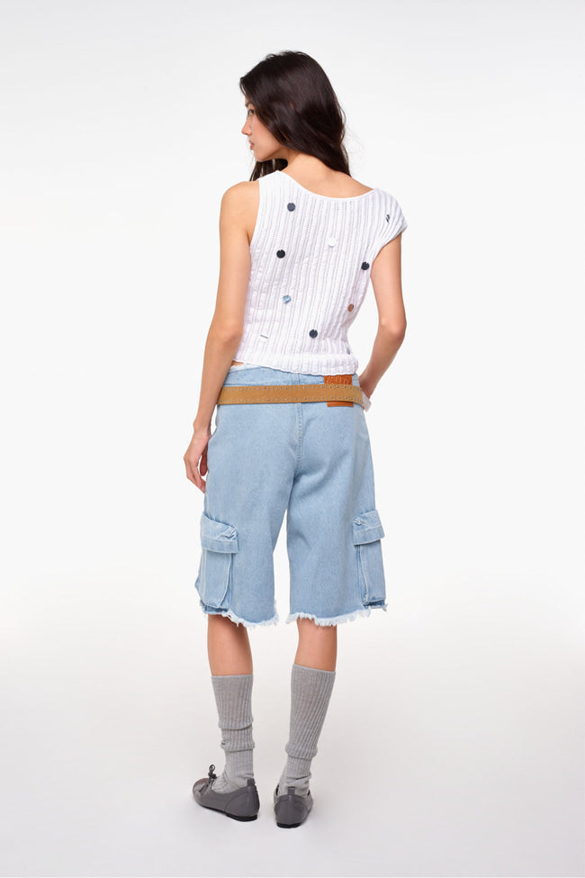 Late Night Text Off-Shoulder Knit Top - GW26541