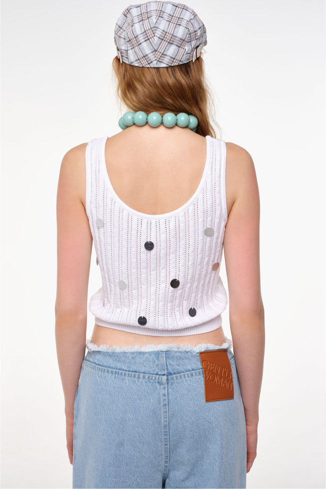 Late Night Text Knit Top - GW26542