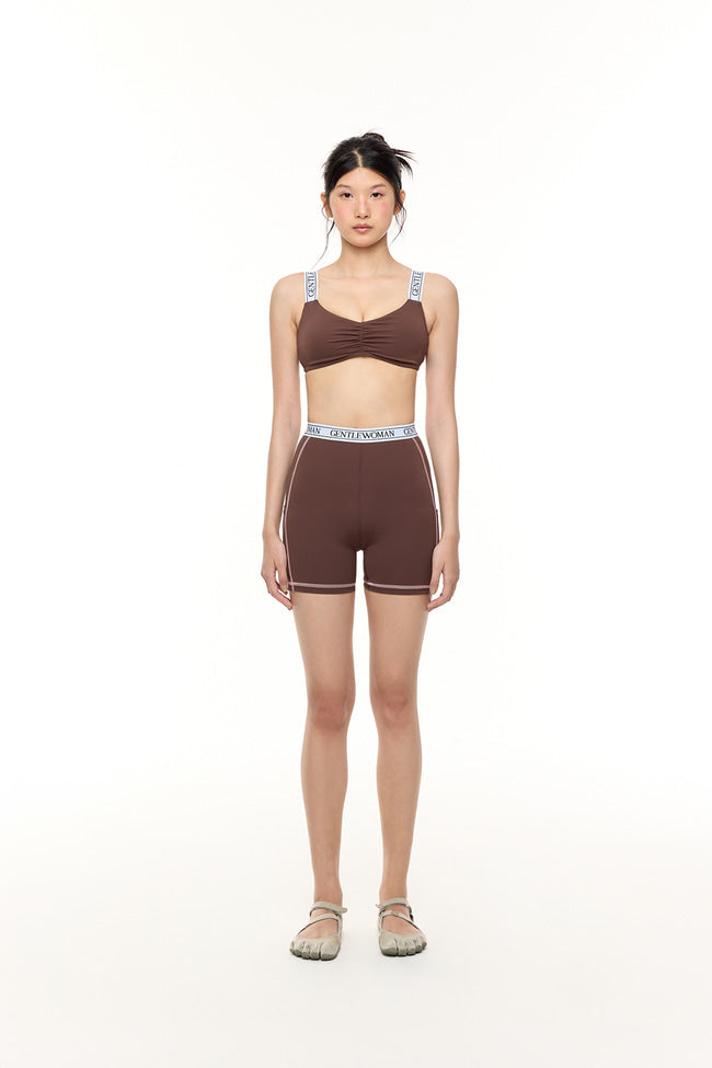 Brown Echo Biker Shorts - GW25419
