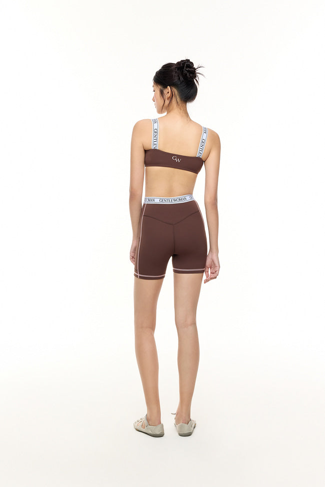Brown Echo Biker Shorts - GW25419