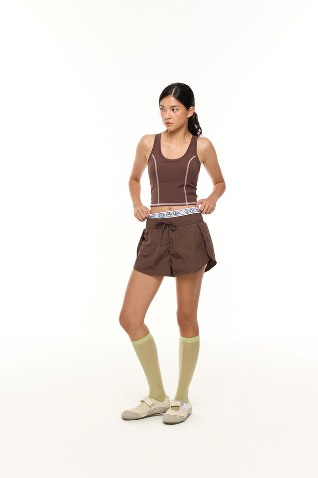 Brown Flutter Shorts - GW25412