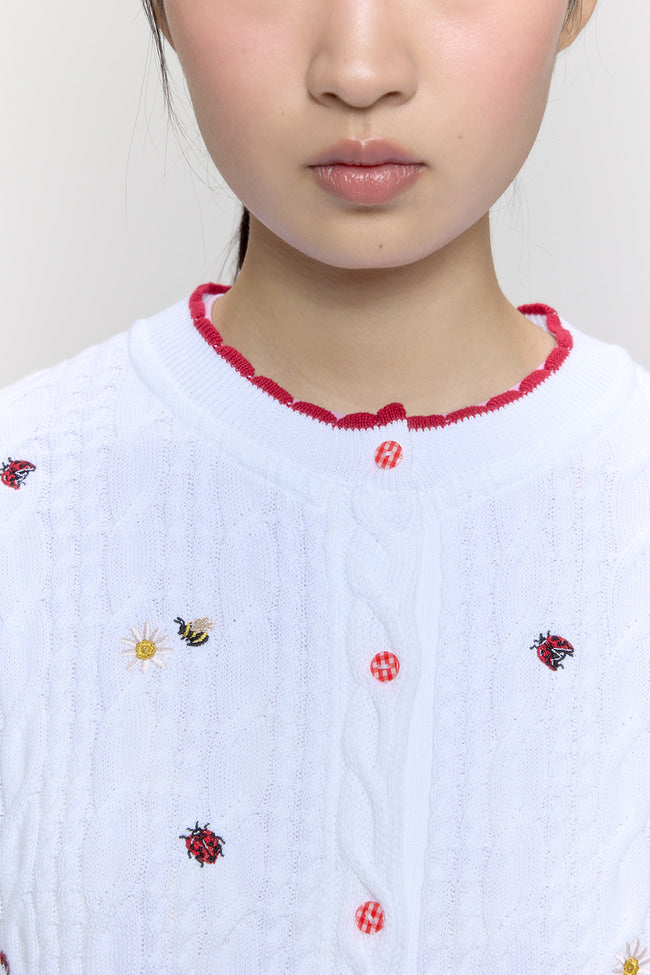 Honey Berry Meadow Cable Knit Cardigan - GW26819