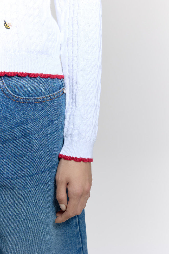 Honey Berry Meadow Cable Knit Cardigan - GW26819