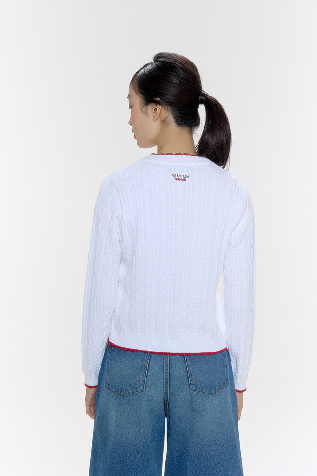 Honey Berry Meadow Cable Knit Cardigan - GW26819