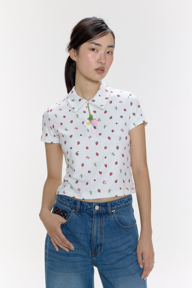 Strawberry Fields Polo Top - GW26827