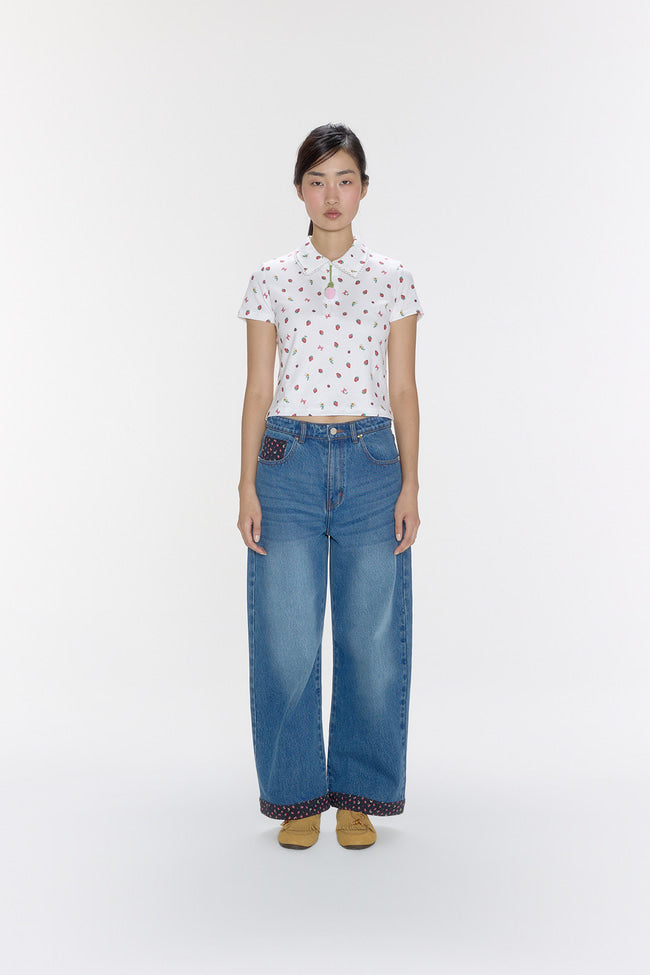 Strawberry Fields Polo Top - GW26827