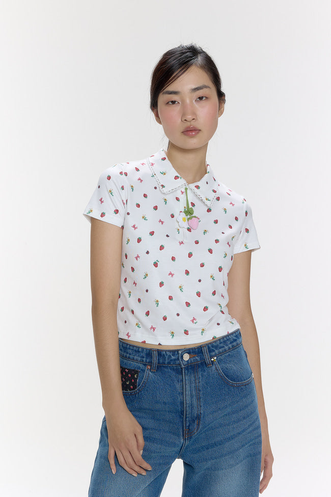 Strawberry Fields Polo Top - GW26827