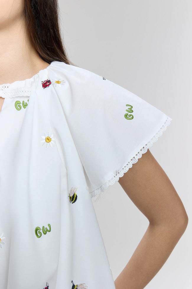 Strawberry Meadow Ribbon Blouse - GW26836