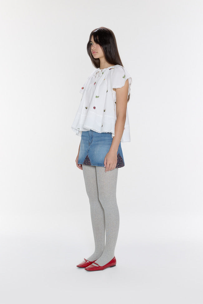 Strawberry Meadow Ribbon Blouse - GW26836