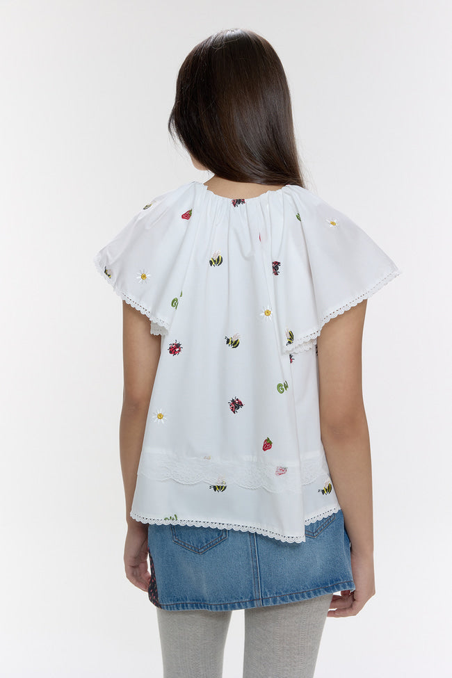 Strawberry Meadow Ribbon Blouse - GW26836