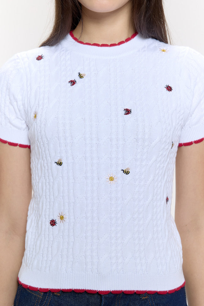 Honey Berry Meadow Cable Knit Top - GW26820