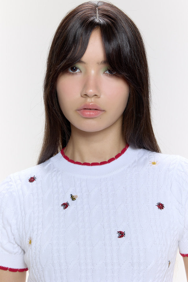 Honey Berry Meadow Cable Knit Top - GW26820
