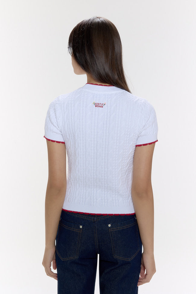 Honey Berry Meadow Cable Knit Top - GW26820