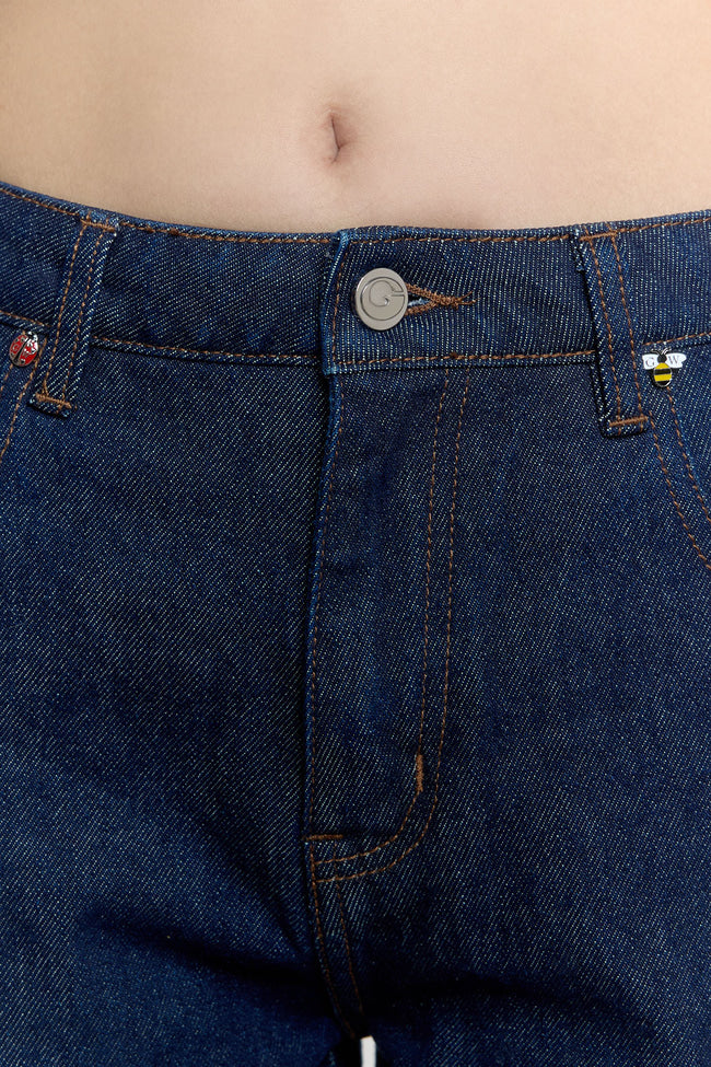 Berry Blossom Denim Capri Shorts - GW26815