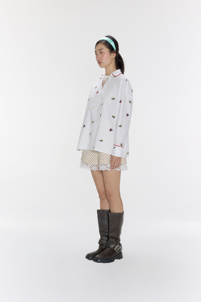Strawberry Meadow Ribbon Long Sleeve Top - GW26837