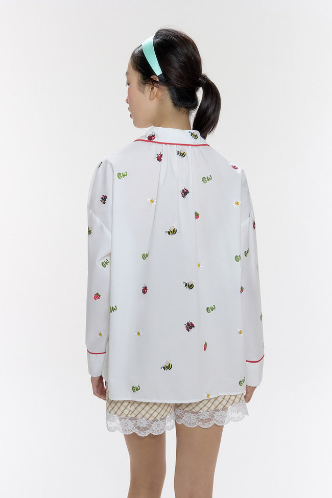 Strawberry Meadow Ribbon Long Sleeve Top - GW26837