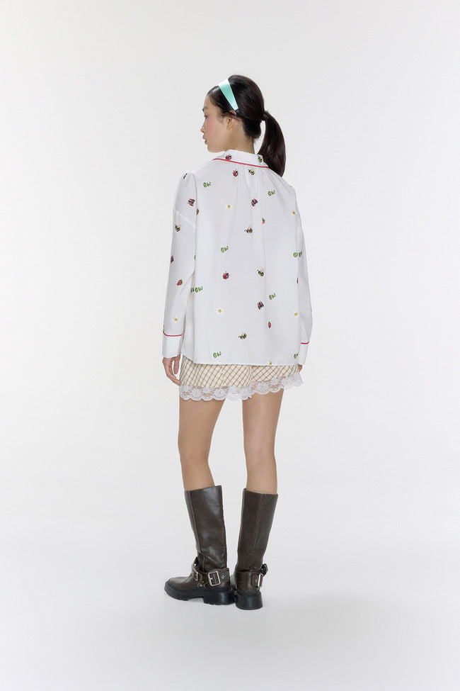 Strawberry Meadow Ribbon Long Sleeve Top - GW26837