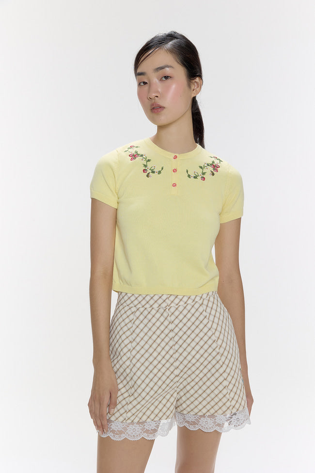 Strawberry Garland Knit Top - GW26822