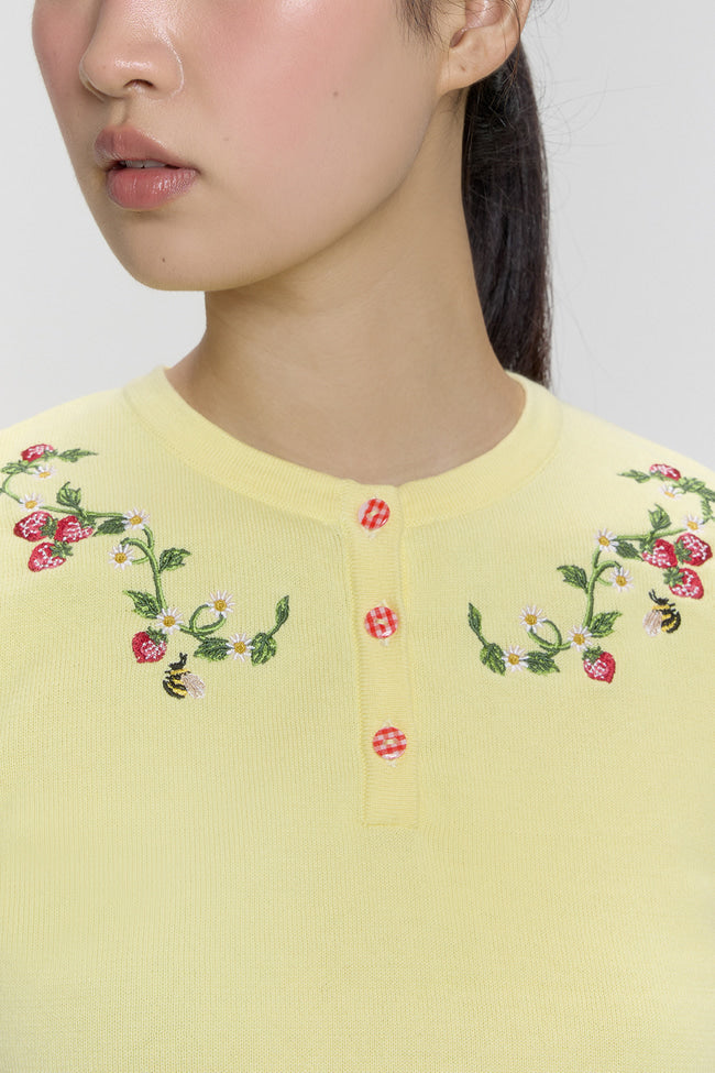 Strawberry Garland Knit Top - GW26822