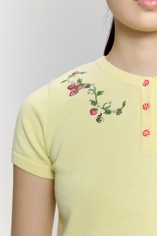 Strawberry Garland Knit Top - GW26822