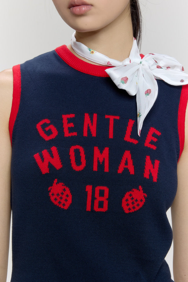 Berry Blossom Sleeveless Knit Top - GW26825