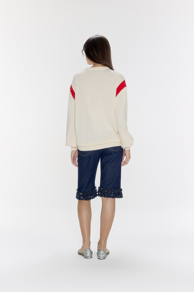Sunflower Strawberry Long Sleeve Knit Top - GW26824