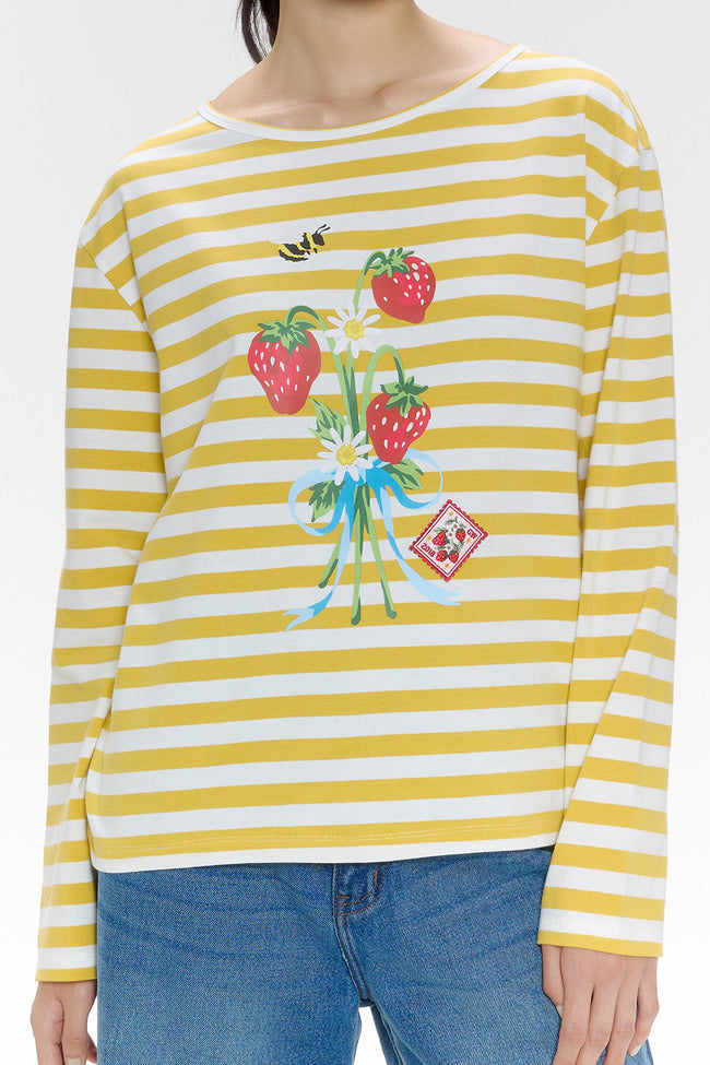 Strawberry Bouquet Long Sleeve Top - GW26810