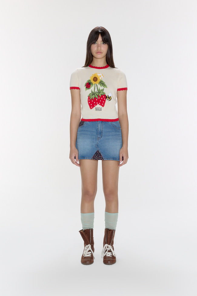 Sunflower Strawberry Knit Top -  GW26823