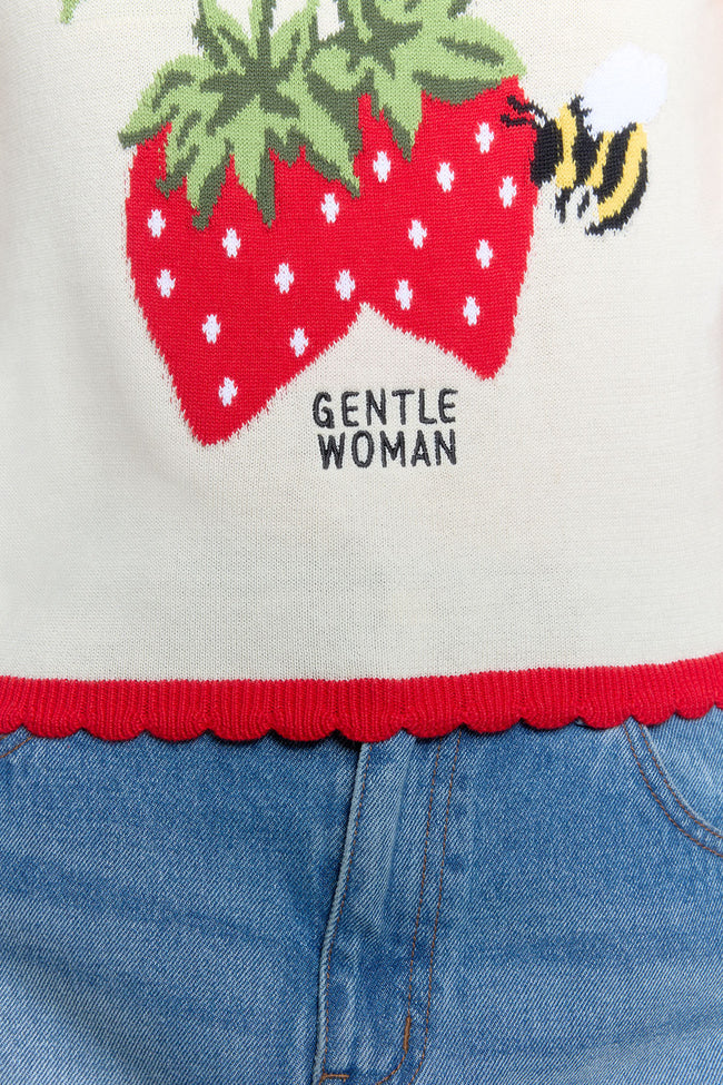 Sunflower Strawberry Knit Top -  GW26823