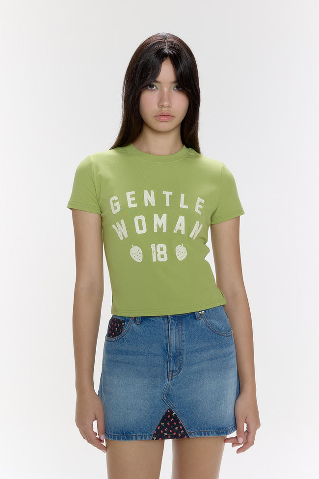 Strawberry League Baby Tee : Green - GW26830