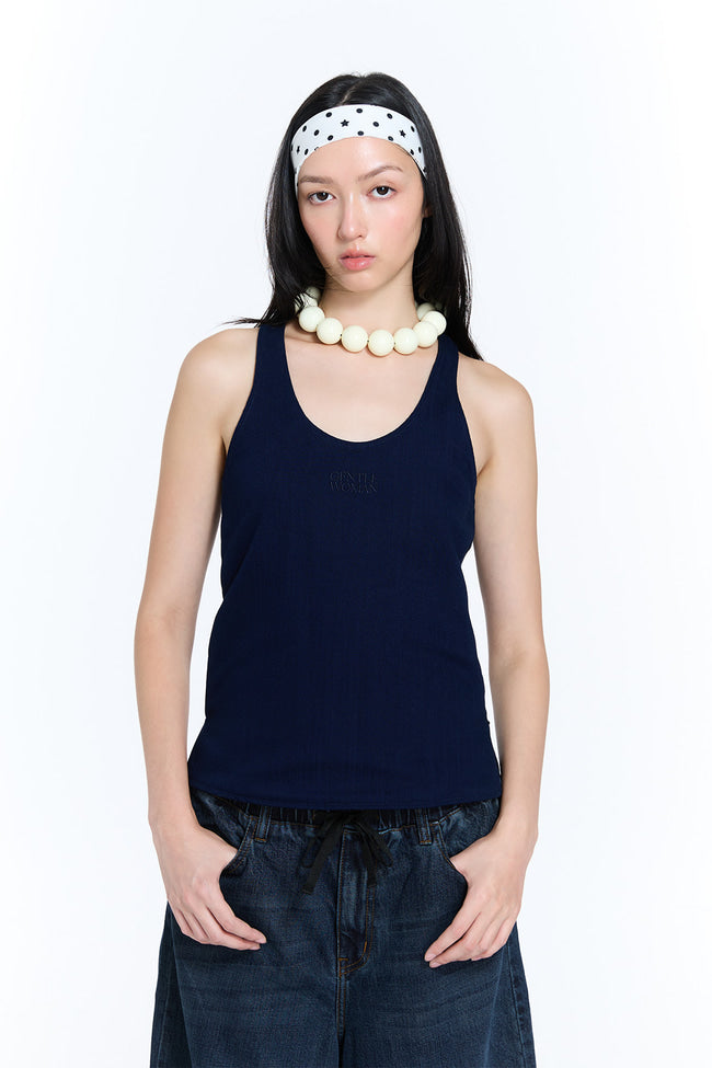 REVERSE DENIM TANK TOP - GW26492